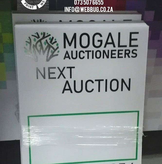 Screen Printed Correx Boards Mogale Auctioneers